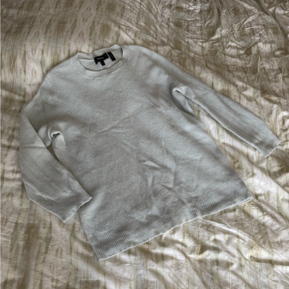 Theory Women's Light Blue Cashmere Sweater